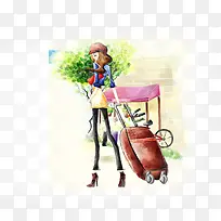 美女插画-空若网 美女插画-空若网