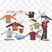 时尚男装矢量图-空若网 时尚男装矢量图-空若网