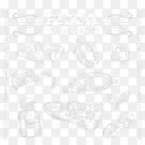 手绘比萨饼配料矢量素材-空若网 手绘比萨饼配料矢量素材-空若网