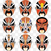 矢量京剧脸谱素材红脸-空若网 矢量京剧脸谱素材红脸-空若网