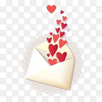 创意矢量爱心书信-空若网 创意矢量爱心书信-空若网