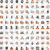 扁平简洁的企业商务人物PPT图标-空若网 扁平简洁的企业商务人物PPT图标-空若网