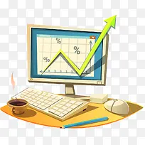 卡通电脑报表-空若网 卡通电脑报表-空若网