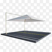 四方白色大棚停车库-空若网 四方白色大棚停车库-空若网