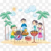 卡通人物烧烤素材-空若网 卡通人物烧烤素材-空若网