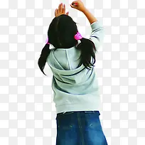 可爱写字小女孩背影-空若网 可爱写字小女孩背影-空若网