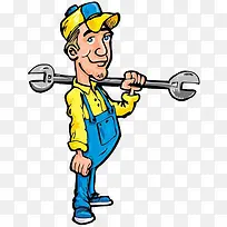 卡通工人素材-空若网 卡通工人素材-空若网