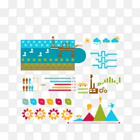 卡通小清新商务数据分析元素-空若网 卡通小清新商务数据分析元素-空若网