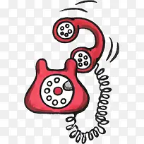 卡通红色电话-空若网 卡通红色电话-空若网