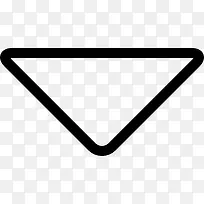 向下箭头三角形轮廓图标-空若网 向下箭头三角形轮廓图标-空若网