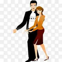 都市时尚男女逛街矢量素材-空若网 都市时尚男女逛街矢量素材-空若网