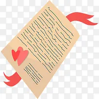 爱心丝带手写信件-空若网 爱心丝带手写信件-空若网