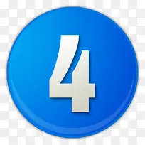 蓝色的数字序号4图标-空若网 蓝色的数字序号4图标-空若网