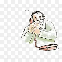 打电话的父亲-空若网 打电话的父亲-空若网