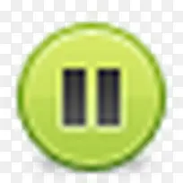 暂停绿色按钮图标-空若网 暂停绿色按钮图标-空若网