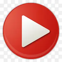 红色的播放按钮图标-空若网 红色的播放按钮图标-空若网