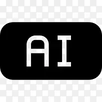 AI文件类型的圆角矩形实心符号图标-空若网 AI文件类型的圆角矩形实心符号图标-空若网