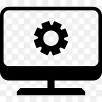 计算机屏幕上的齿轮变图标-空若网 计算机屏幕上的齿轮变图标-空若网