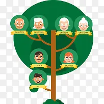 深绿色家庭树-空若网 深绿色家庭树-空若网