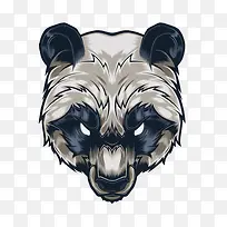 灰白色创意立体熊猫-空若网 灰白色创意立体熊猫-空若网