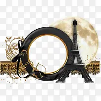 复古欧式埃菲尔铁塔装饰边框-空若网 复古欧式埃菲尔铁塔装饰边框-空若网