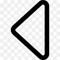 三角形的左箭头轮廓图标-空若网 三角形的左箭头轮廓图标-空若网