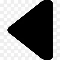 左箭头的黑色三角形图标-空若网 左箭头的黑色三角形图标-空若网