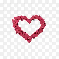 彩妆材质画成的爱心-空若网 彩妆材质画成的爱心-空若网