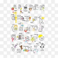 卡通公仔字母-空若网 卡通公仔字母-空若网