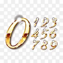 金色质感数字-空若网 金色质感数字-空若网