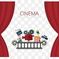 电影幕布矢量素材-空若网 电影幕布矢量素材-空若网