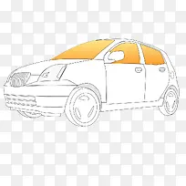 手绘白色小轿车-空若网 手绘白色小轿车-空若网