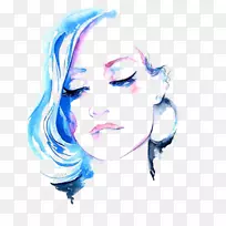 水彩画时尚插画插图水彩画女人-空若网 水彩画时尚插画插图水彩画女人-空若网