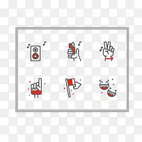 扁平化手指手势-空若网 扁平化手指手势-空若网