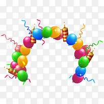 彩色气球拱桥彩带-空若网 彩色气球拱桥彩带-空若网