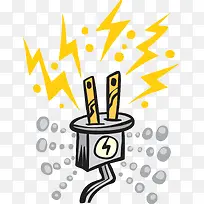 电源线插画-空若网 电源线插画-空若网