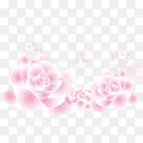 浪漫粉色玫瑰矢量图-空若网 浪漫粉色玫瑰矢量图-空若网