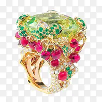 花草宝石戒指-空若网 花草宝石戒指-空若网