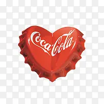 可口可乐爱心瓶盖-空若网 可口可乐爱心瓶盖-空若网