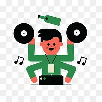 扁平化DJ男孩-空若网 扁平化DJ男孩-空若网