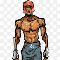 泰拳插画-空若网 泰拳插画-空若网