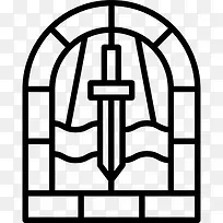 彩色玻璃窗图标-空若网 彩色玻璃窗图标-空若网