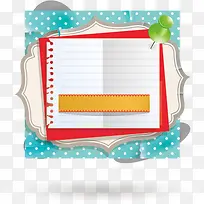 手绘多彩学生用具矢量素材-空若网 手绘多彩学生用具矢量素材-空若网