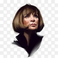 齐发女子手绘插画-空若网 齐发女子手绘插画-空若网