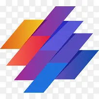 手绘彩色长方形方块图案-空若网 手绘彩色长方形方块图案-空若网