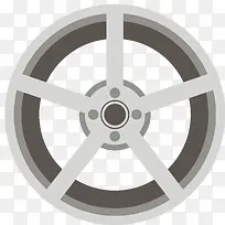 细致的银白色车轮轮毂-空若网 细致的银白色车轮轮毂-空若网