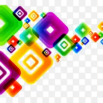 绚丽多彩方形元素-空若网 绚丽多彩方形元素-空若网
