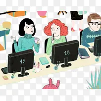 办公室聊天的女人-空若网 办公室聊天的女人-空若网