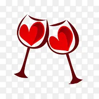 214情人节酒杯素材免抠-空若网 214情人节酒杯素材免抠-空若网
