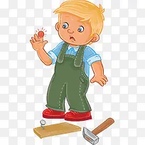 砸到手指的男孩-空若网 砸到手指的男孩-空若网